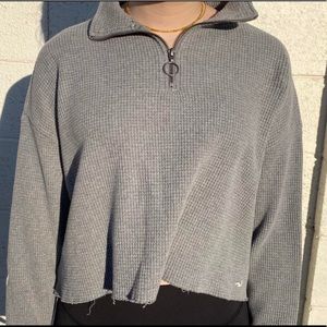 Hollister Gray Quarter Zip
